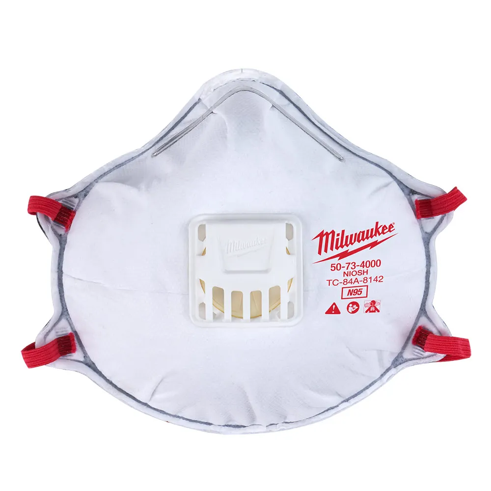 MILWAUKEE N95 Valved Respirator with Gasket - 1 Pack 48734001