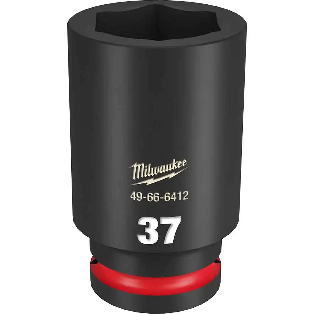 MILWAUKEE SHOCKWAVE 3/4inch Drive 37mm Deep 6 Point Impact Socket 49666412