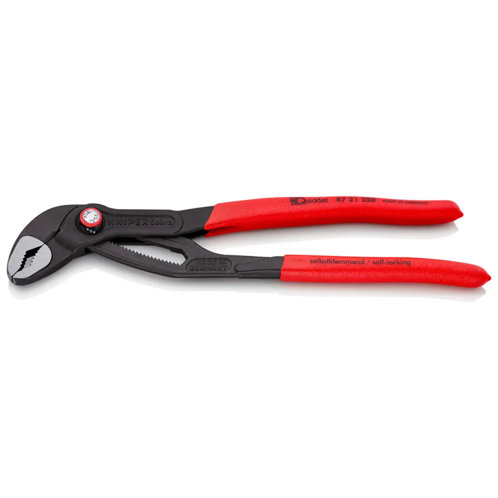 KNIPEX 250mm Cobra Quick Set Multigrip Plier 8721250SB