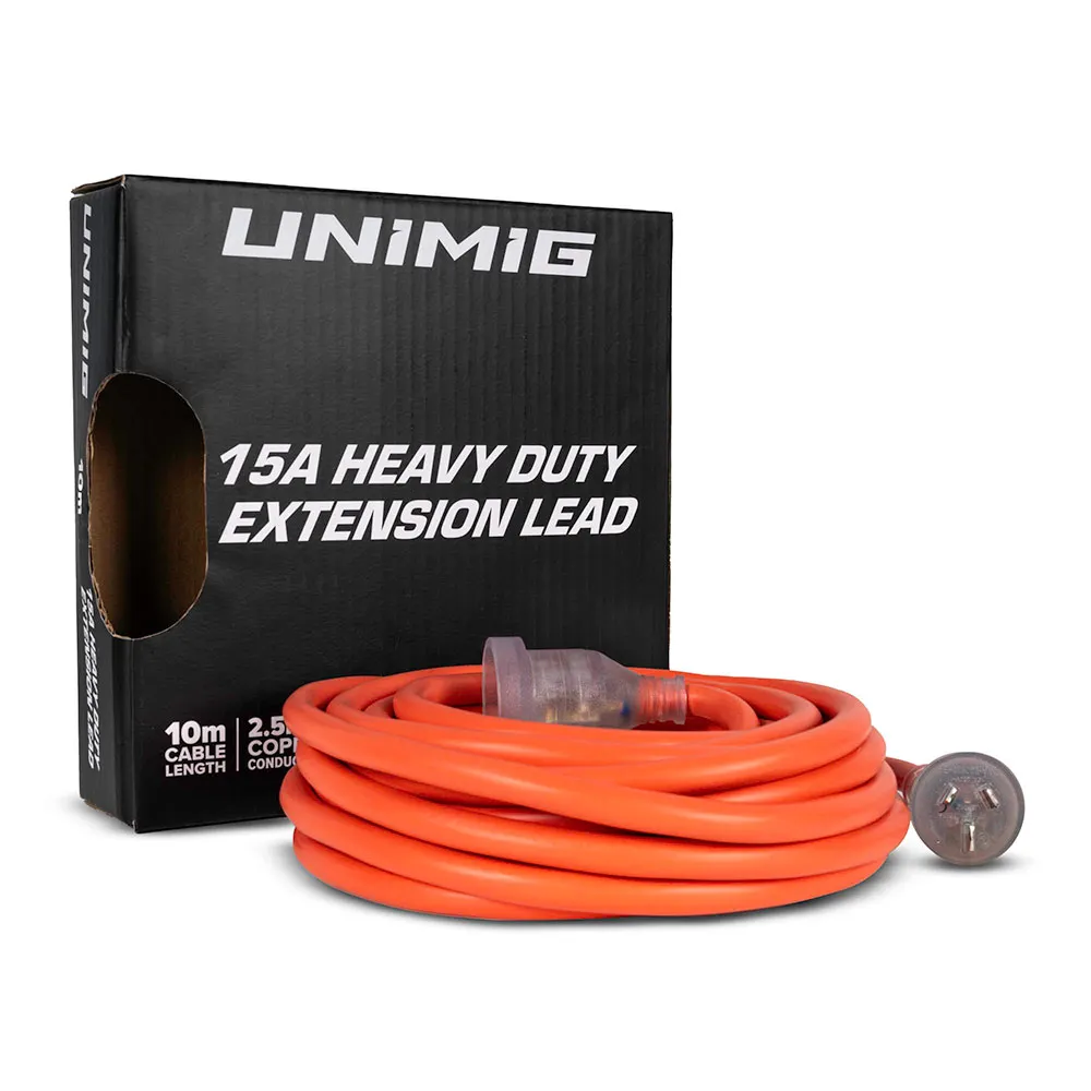UNIMIG 10m 2.5mm 15a Heavy Duty Cord Extention U51006