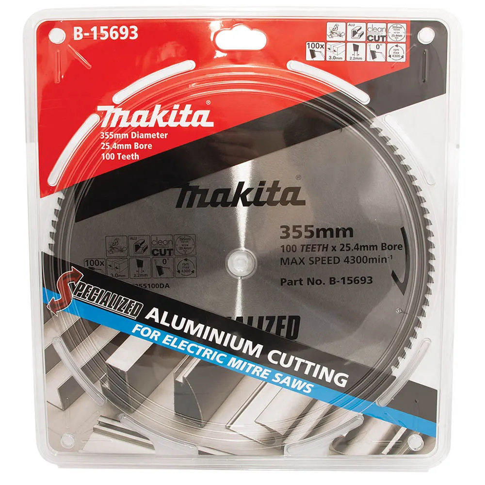 MAKITA 355mm 100T TCT Circular Saw Blade for Aluminium Cutting - SPECIALIZED B-15693