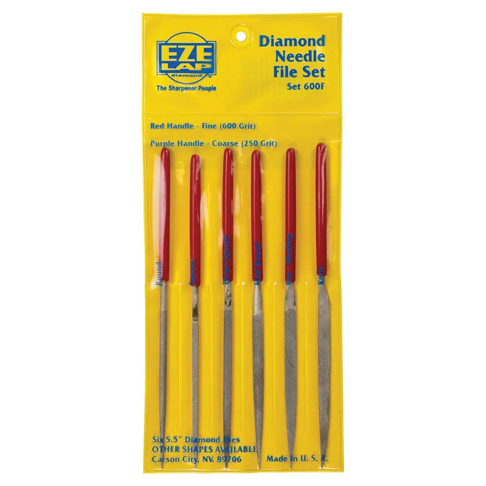 EZELAP 140mm Diamond Fine Needle File Set - 6 Piece 600F