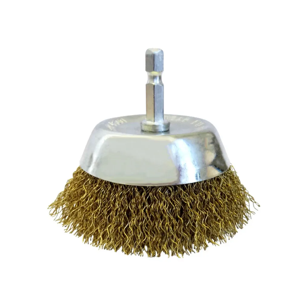 JOSCO BRUMBY 75mm 1/4inch -Hex Crimped Wire Cup Brush