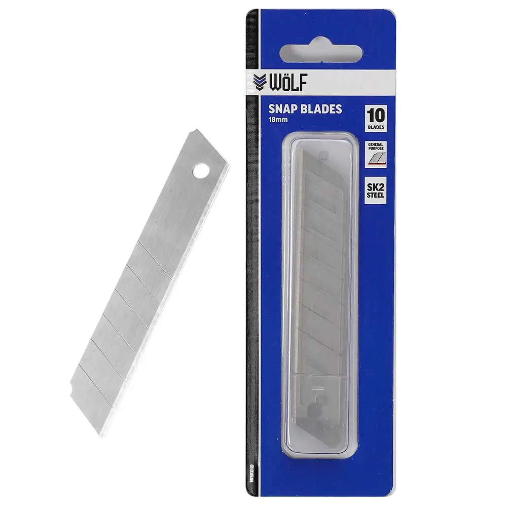 WOLF 10 Pieces 18mm Snap Knife Blades WSK010