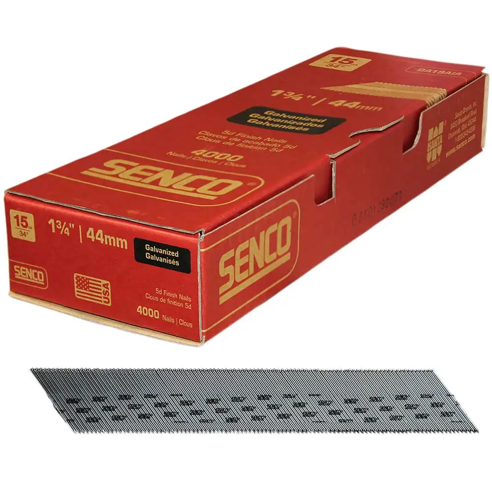 SENCO DA Series Electro Galvanised Hardend Steel Brad Nail - 45mm Box of 4000 DA19AIA