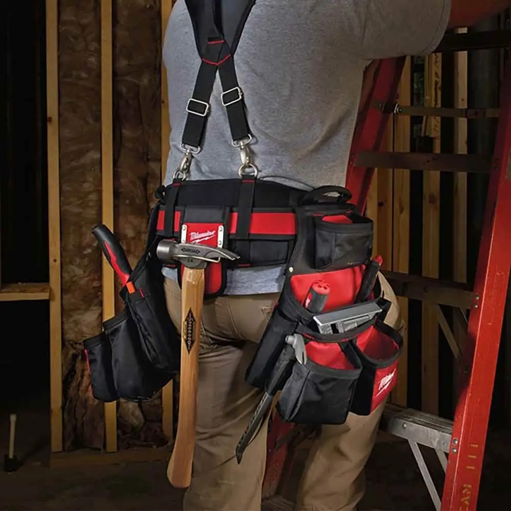 MILWAUKEE 24 Pocket Nylon Contractor Work Rig Tool Belt 48228120