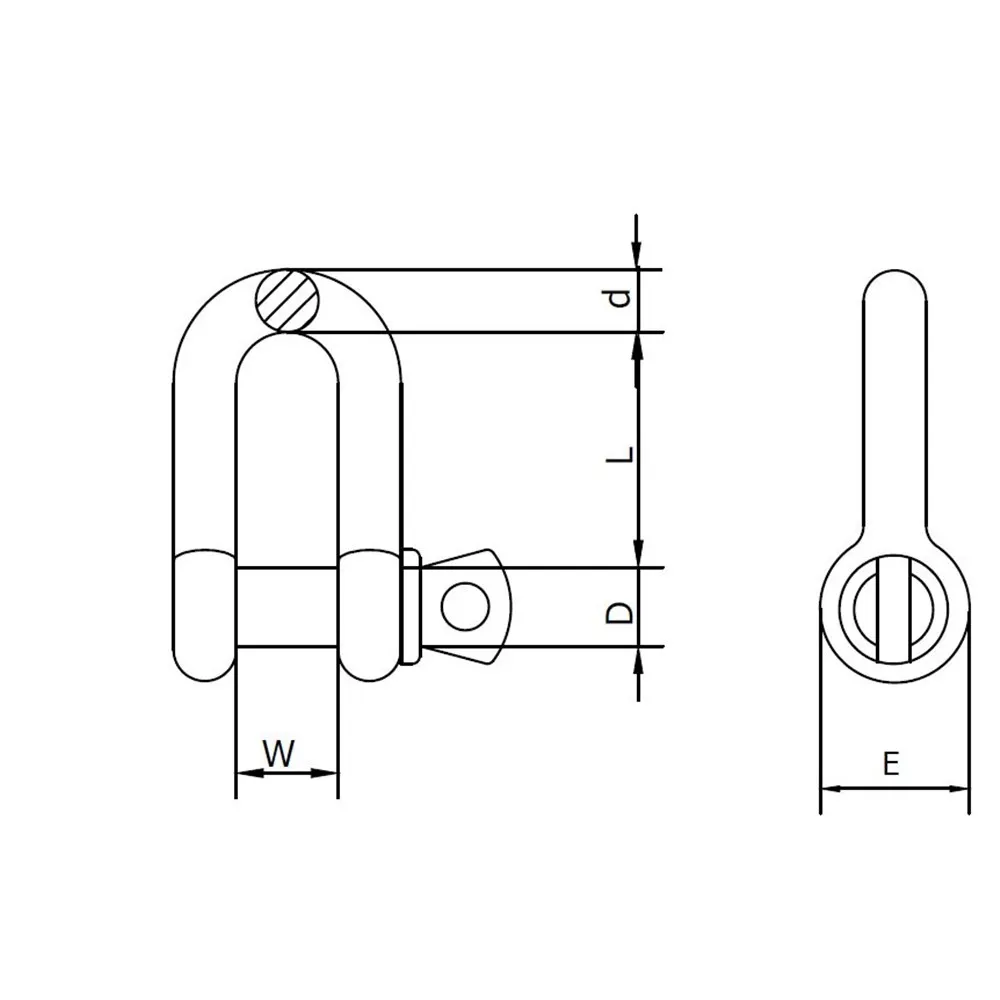 BEAVER 6mm x 8mm Hot Dipped Galvanised Screw Pin Dee Shackles 241306P