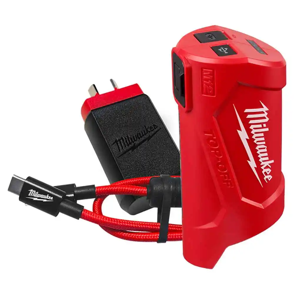 MILWAUKEE 12V Battery USB-C Travel Charger M12TC20