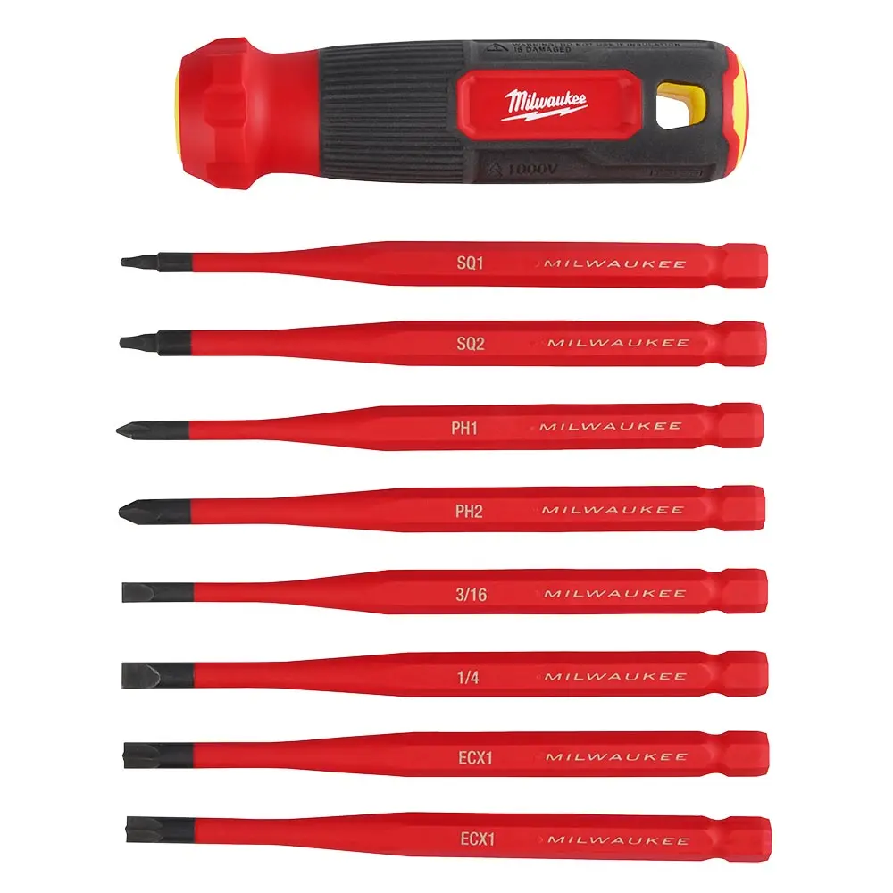 MILWAUKEE 8-in-11000v Insulated Multi-Bit Screwdriver 48222218