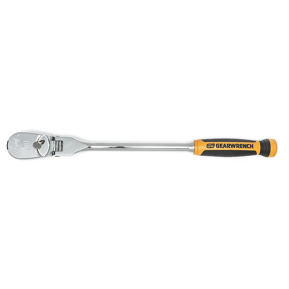 GEARWRENCH 442mm 1/2inch Drive 90 Tooth Cushion Grip Flex Teardrop Ratchet 81370T