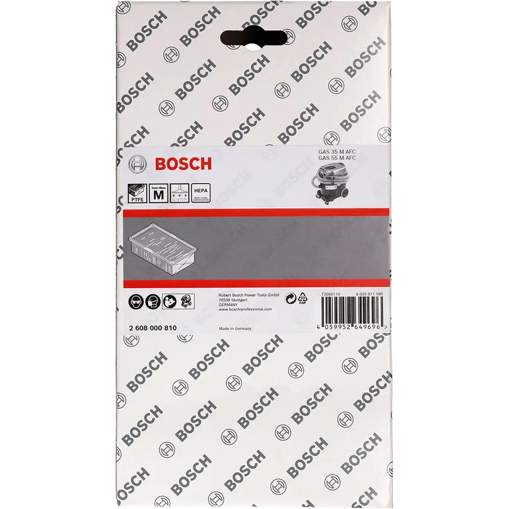BOSCH Pleated PTFE Vacuum Filter Suits 06019C3100 06019C3300 2608000810
