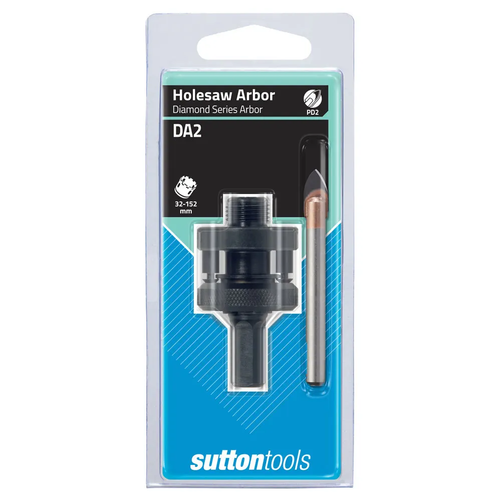 SUTTON Holesaw Arbor w. TCT Pilot Bit - Suits 32-105mm Diamond Grit Holesaws