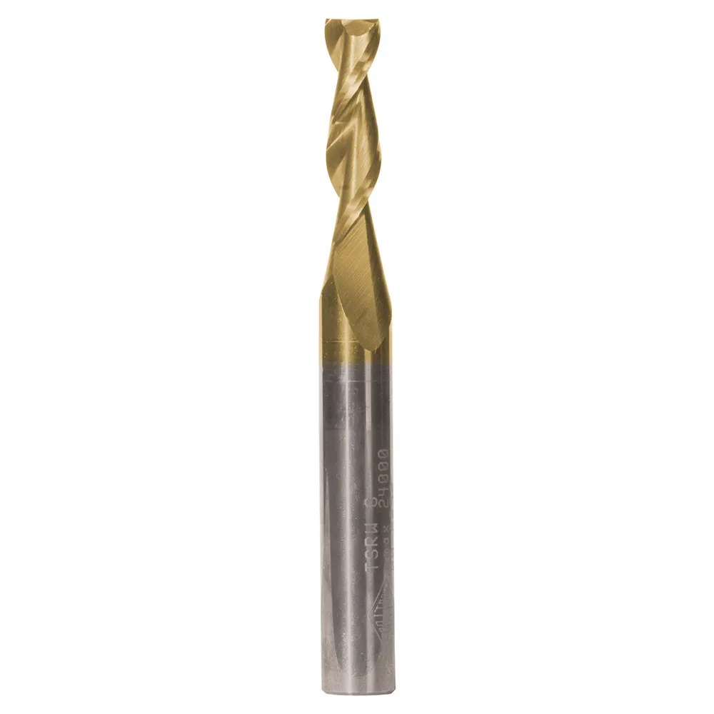 CARBITOOL 1/8inch TC-TiN Straight Up-Cut Finishing Spiral Router Bit for Wood - 1/4inch Shank TTSRW 4