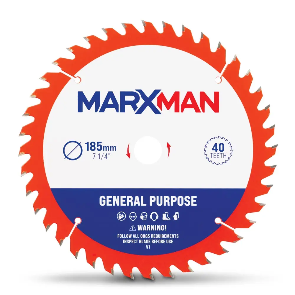 MARXMAN 185x20mm 40T TCT Wood G/Purpose Circular Saw Blade MMCSS18540