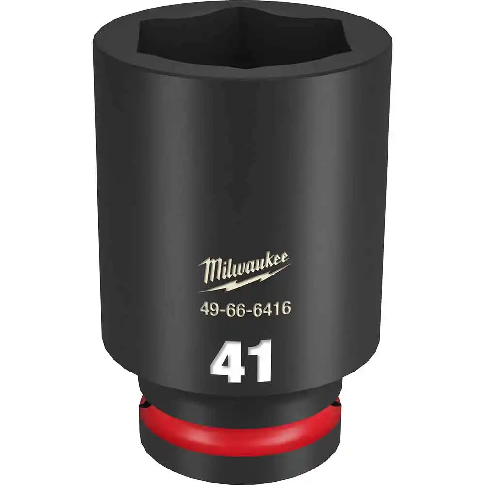 MILWAUKEE SHOCKWAVE 3/4inch Drive 41mm Deep 6 Point Impact Socket 49666416