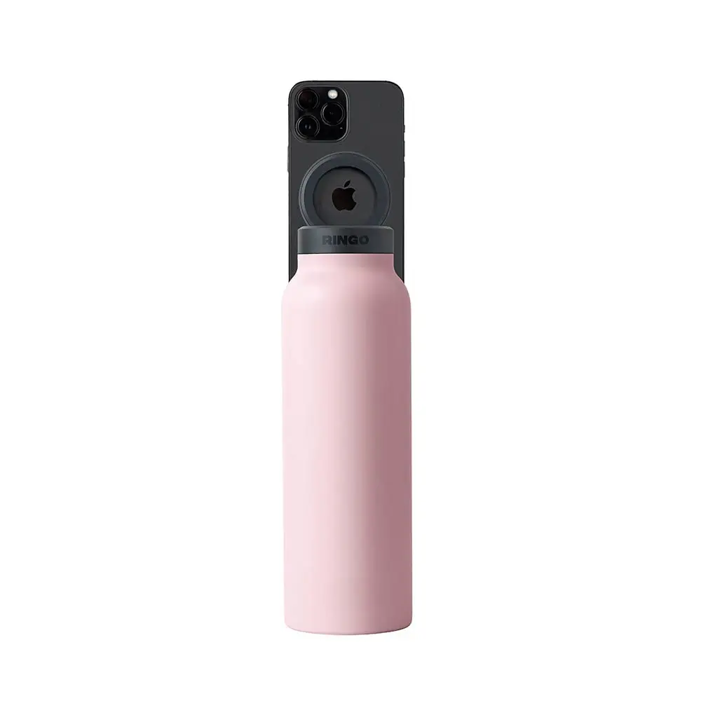 RINGO 950ml (32oz) Water Bottle - with Magnetic Phone Mount - Pink B2PK32LSC1