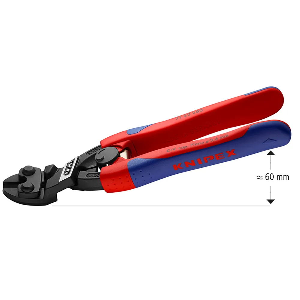 KNIPEX 200mm Mini Angled Bolt Cutter 7122200SB