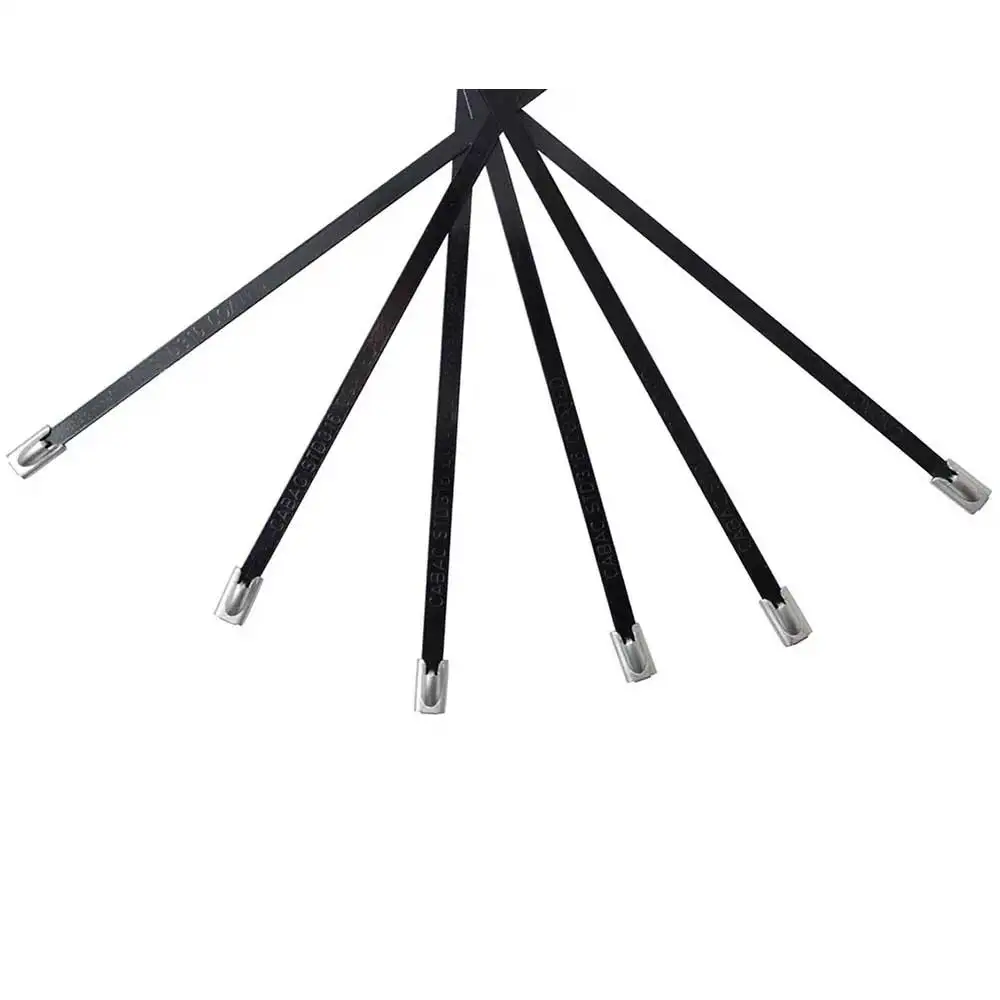 CABAC 200 X 4.6mm Stainless Steel 316 Coated Cable Tie - 100 Piece STFC200-316S