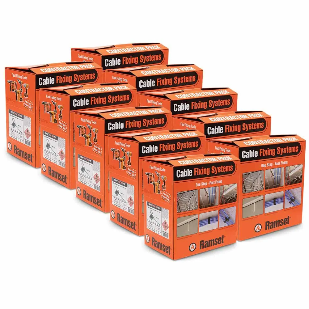 RAMSET ClipElec Contractor Pack All Purpose Cable Ties - 500 Pack P8CPGCL