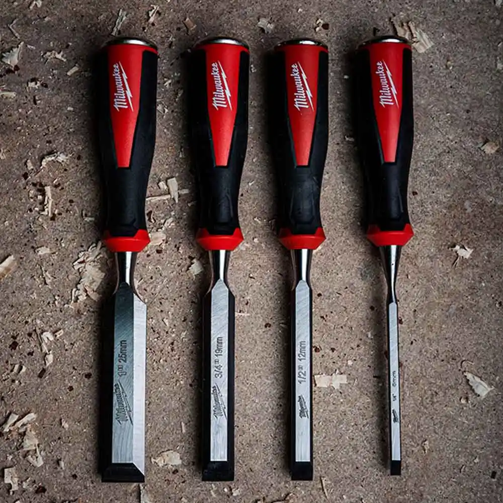 MILWAUKEE Beveled Edge Chisel Set - 4 Piece 4932479897