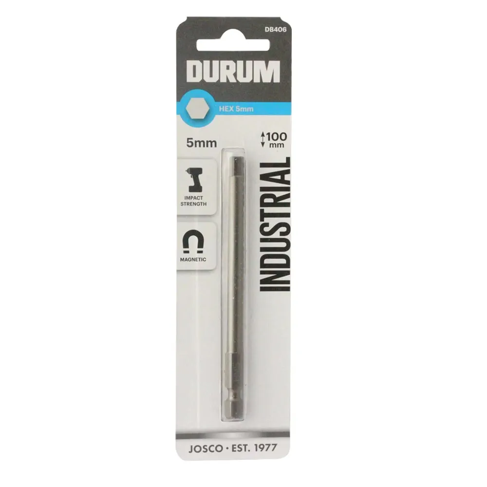 DURUM 5 x 100mm Internal Hex Power Screwdriver Bit