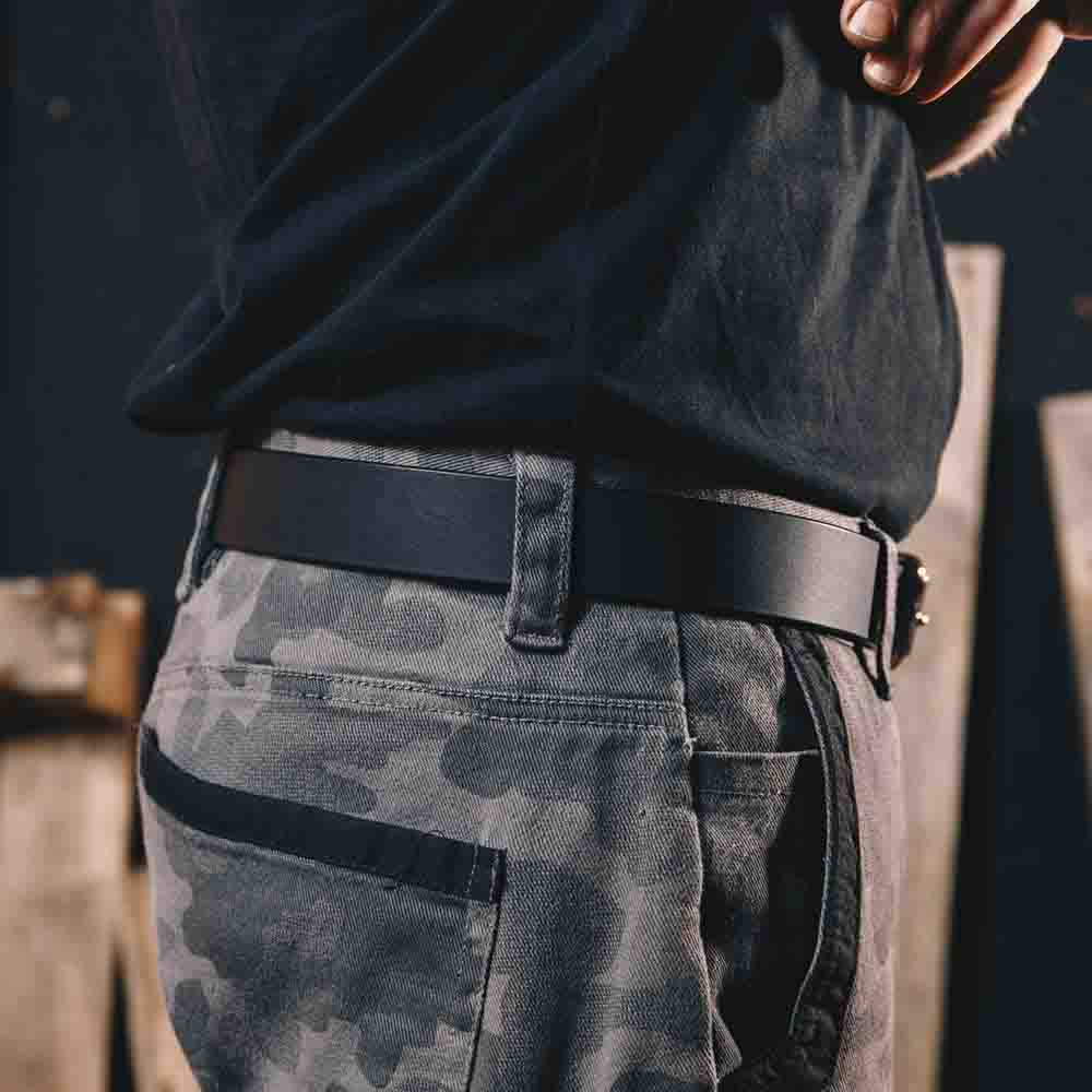 BUCKAROO 1 1/4" Wide Black Leather Uniform Belt KSB32