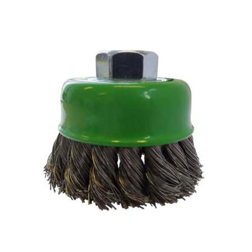 JOSCO 75mm 0.35mm Stainless Steel Twist Knot Wire Cup Brush