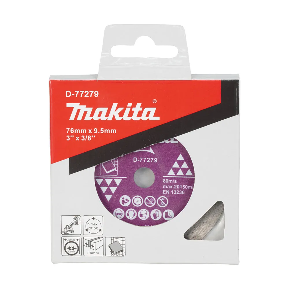 MAKITA 76mm x 3/8 Continuous Rim Diamond Blade DMC300 D-77279