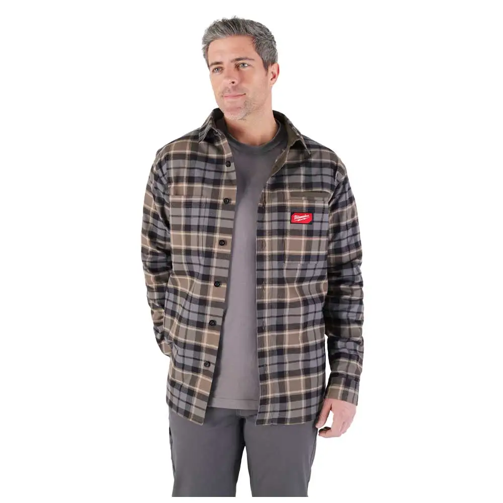 MILWAUKEE Gridiron Flannel Shirt Grey