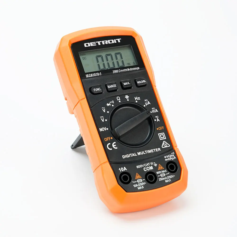 DETROIT 600V Auto Range Digital Multimeter DETDM600VAR