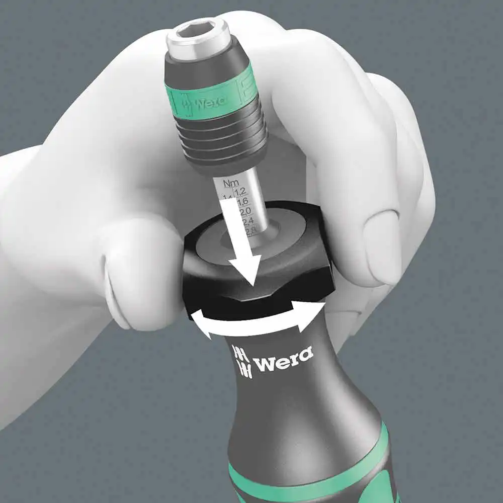 WERA Adjustable Torque Screwdriver (0.3-1.0 Nm) w/ Rapidaptor Quick-release Chuck WER074772