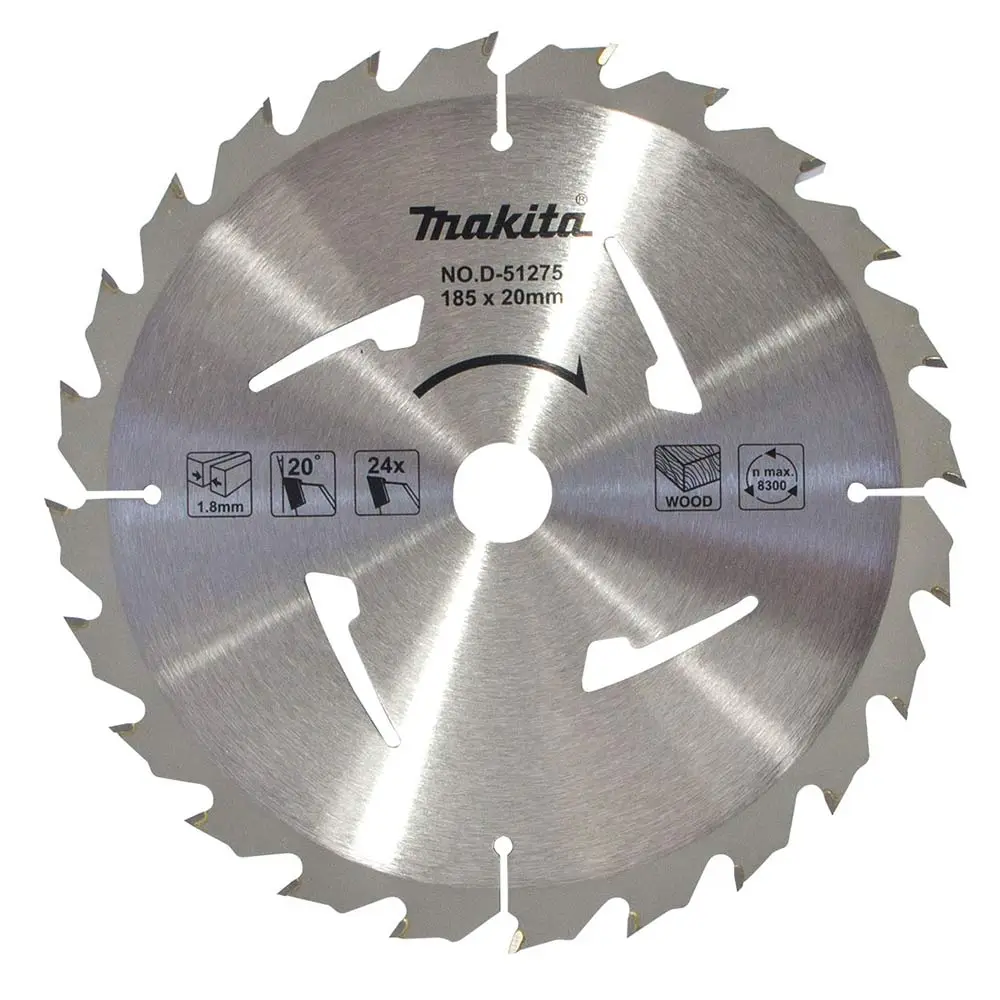 MAKITA 185mm x 20mm x 24T Standard TCT Saw Blade D-51275
