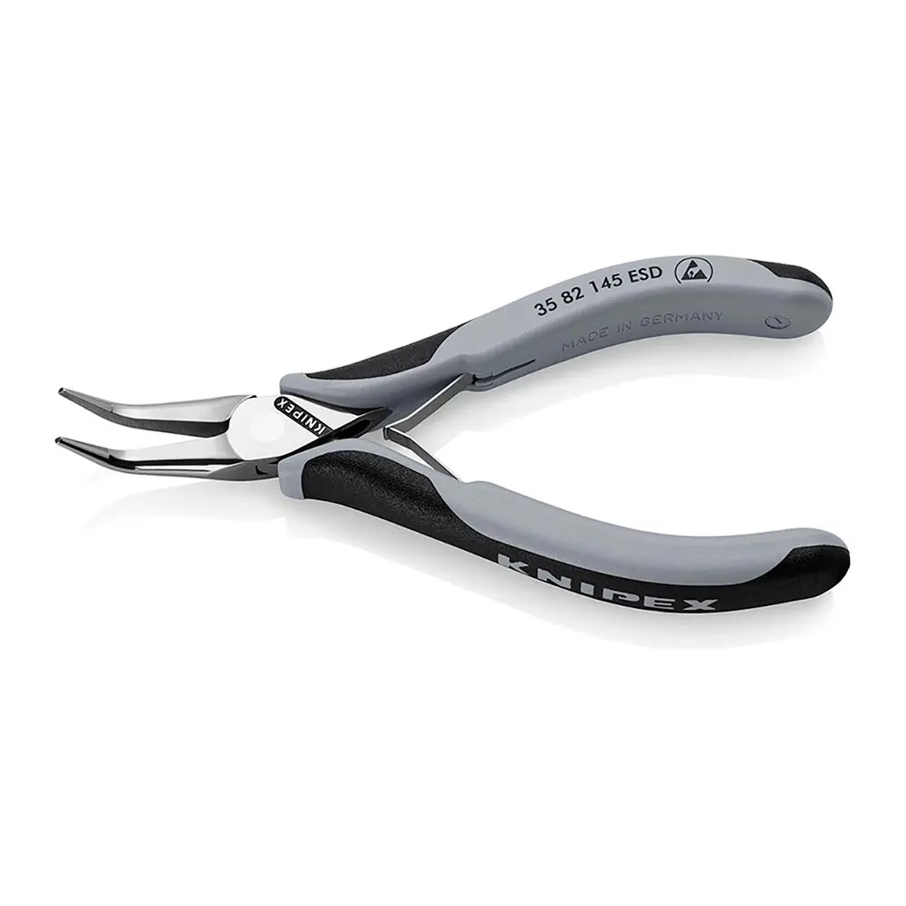 KNIPEX ESD 145mm Electrical Long Nose Bent Pliers 3582145ESD