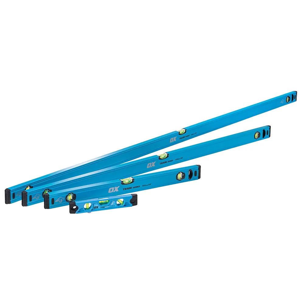OX 600/1200/1800mm Spirit Level Set & 230mm Torpedo Level OX-T500404