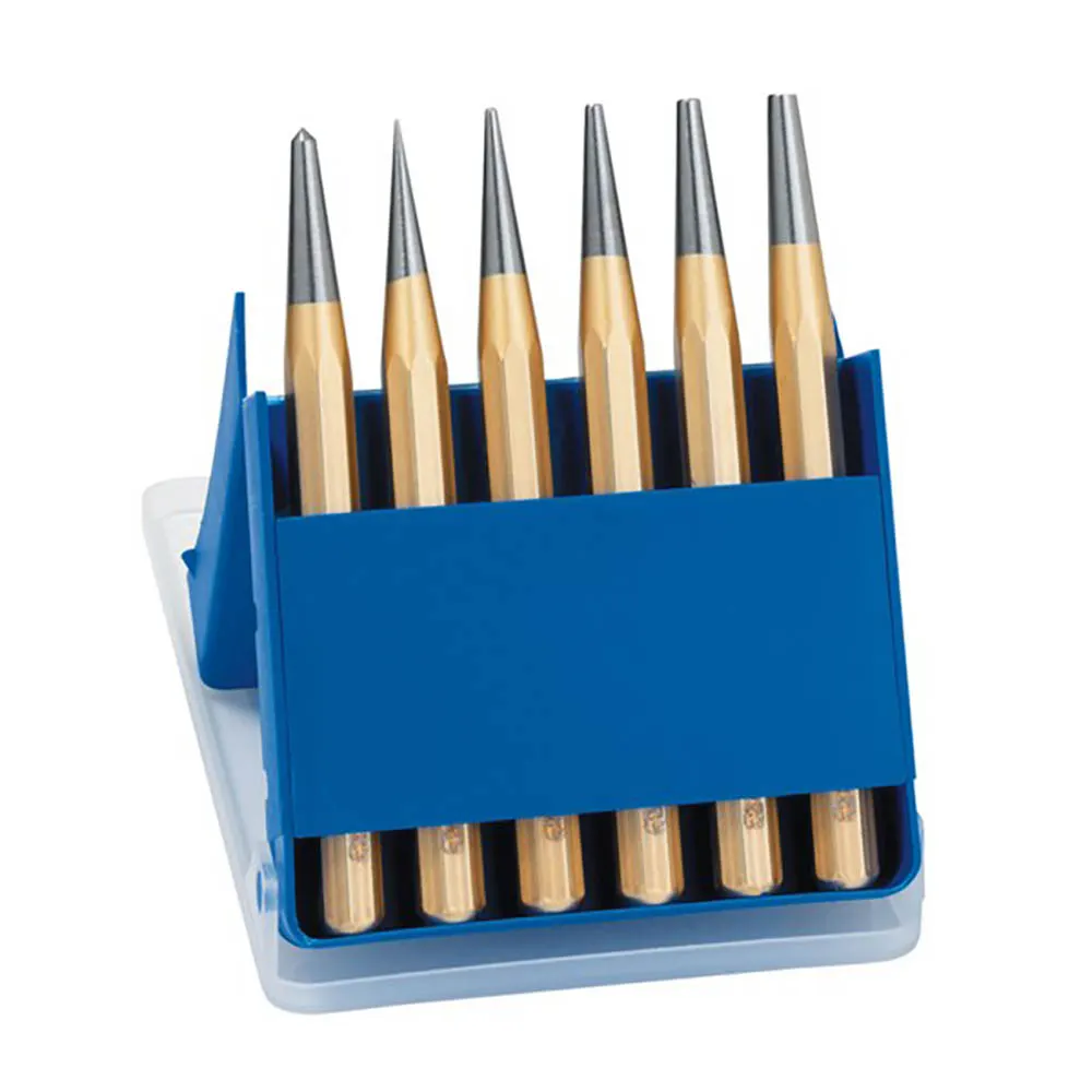 RENNSTEIG 6 Piece Taper Punch Set  with Storage Case 424140