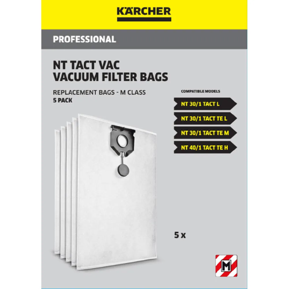 KARCHER M Class Nt 30/50 Vacuum Bag - 5 Piece 9.505-368.0