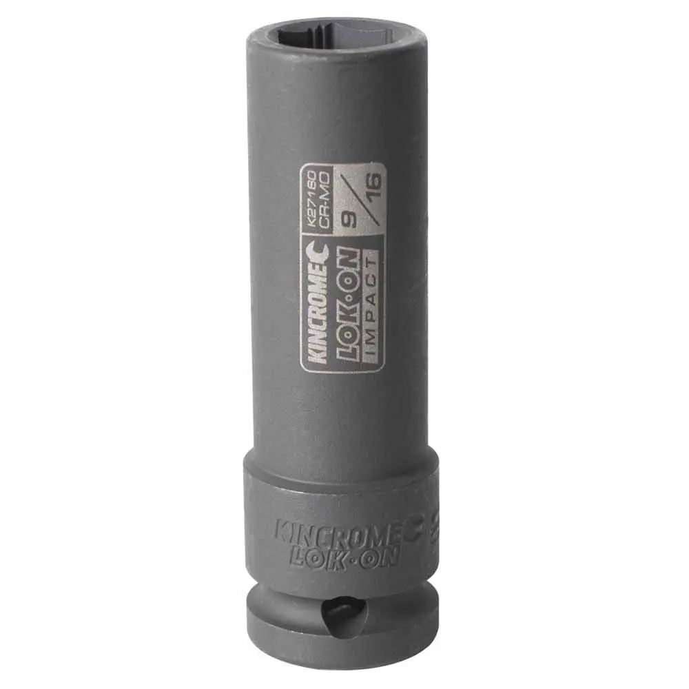 KINCROME LOK-ON 9/16" 1/2" Drive Deep Impact Socket K27160