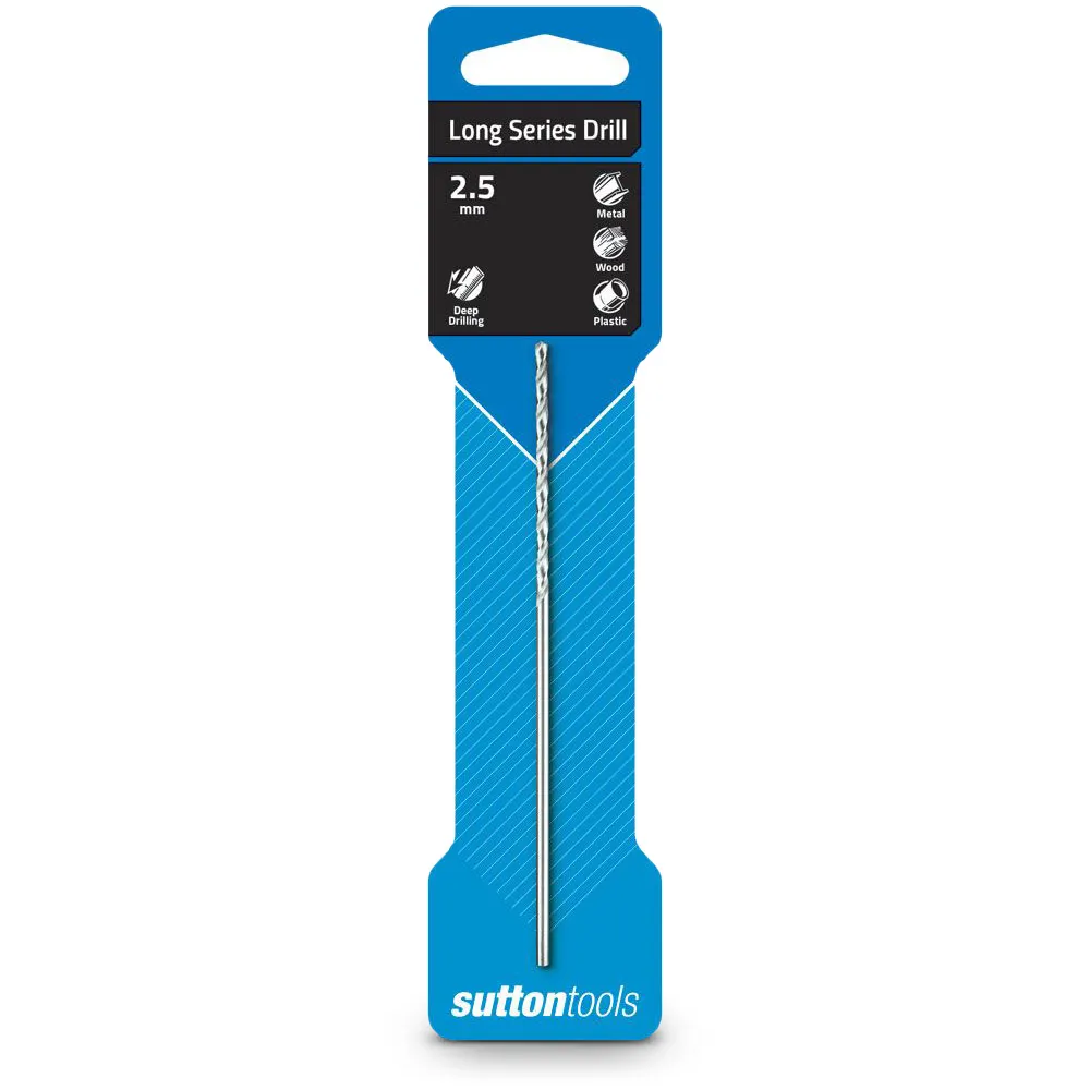 SUTTON 2.5 x 117mm Metal Drill Bit Long Series HSS