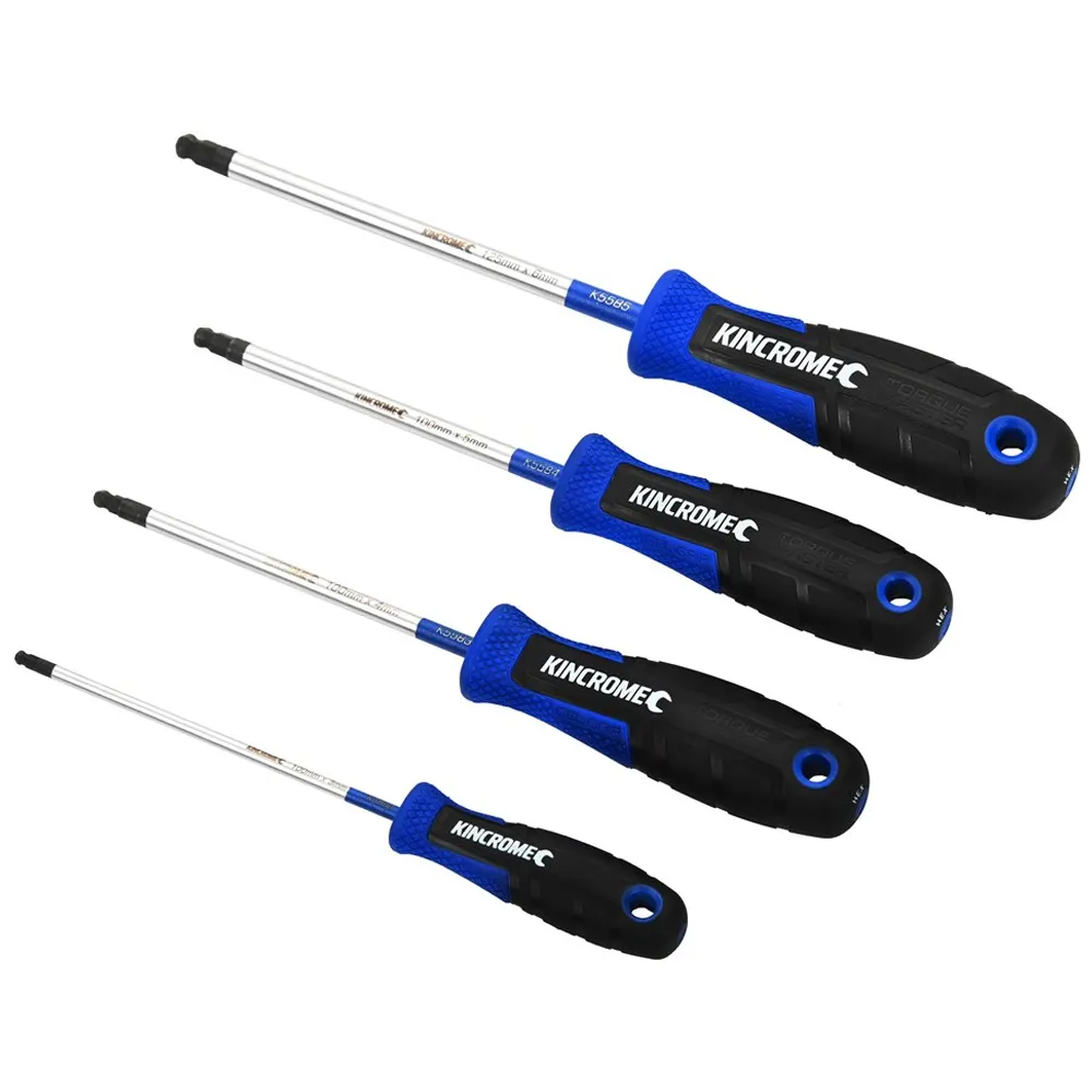KINCROME TorqueMaster Ball-Hex Screwdriver Set - 4 Piece K5588