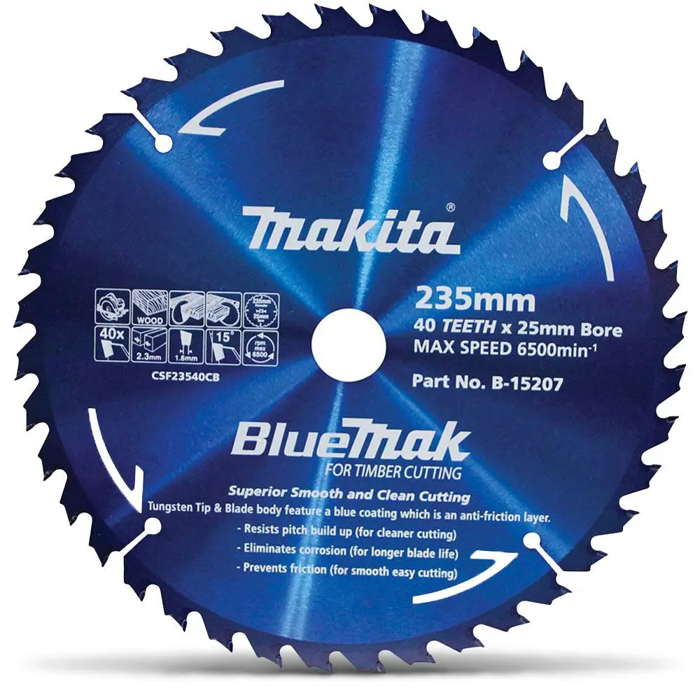 MAKITA 235mm 40T TCT Circular Saw Blade for Wood Cutting - BLUEMAK B15207