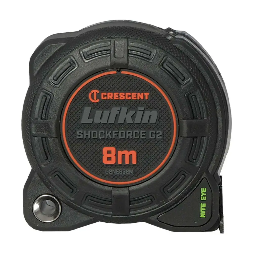 CRESCENT LUFKIN 8m x 32mm Shockforce Nite Eye Gen 2 Tape Measure - Black G2NE832M