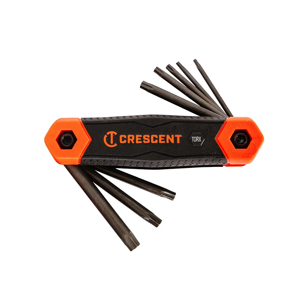 CRESCENT 8 Pc. Folding Torx Dual Material Key Set CHKFT8