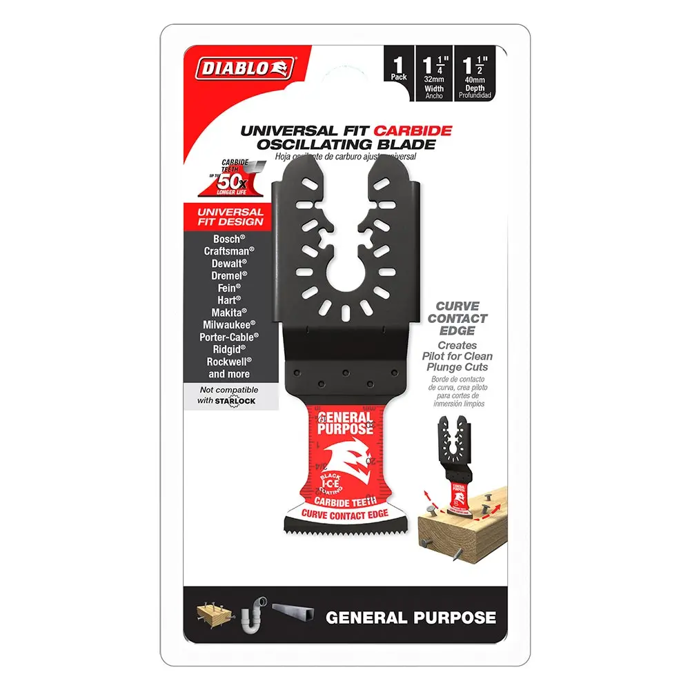 DIABLO 32mm Universal Fit Carbide Multi-Tool Blade For General Purpose Cuts 2608F02292