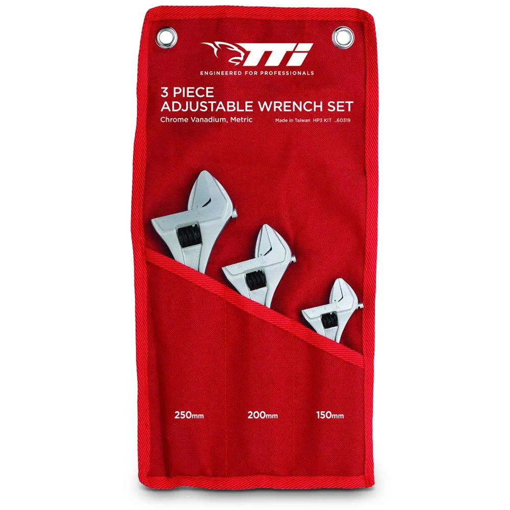 TTI 150-250mm 3 Piece Adjustable Wrench Set