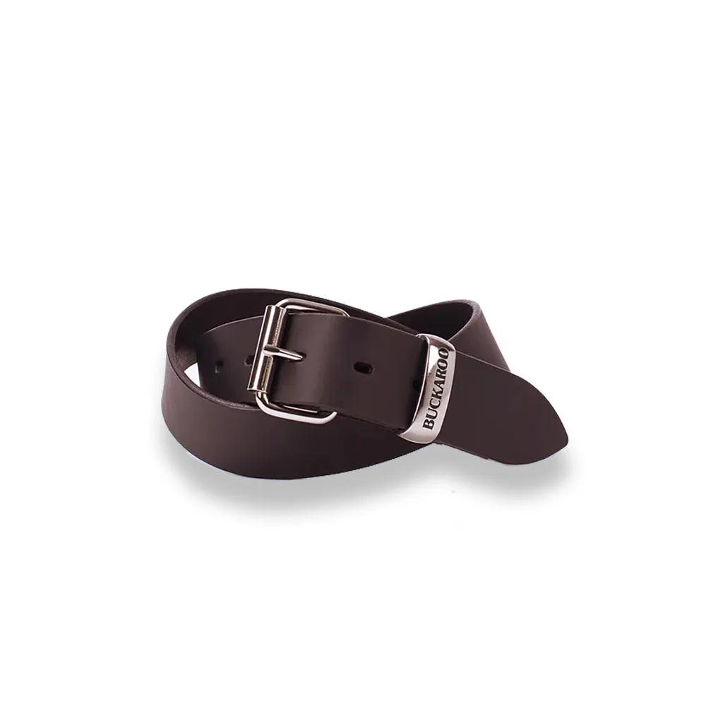 BUCKAROO 1 1/2" Wide Black Leather Uniform Belt KSB38
