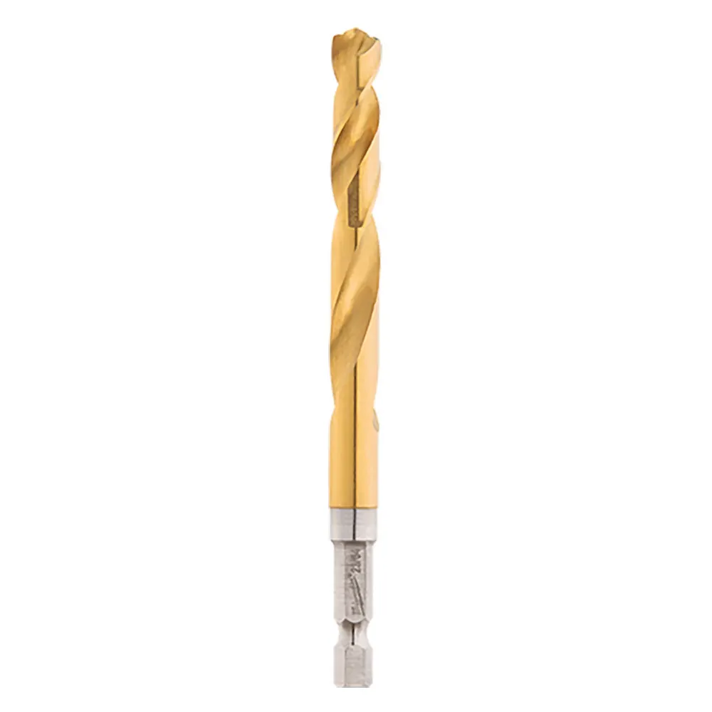 MILWAUKEE 8.5 x 114mm 1/4-Hex Quick-Change HSS-TiN Jobber Drill Bit - RED-HELIX 48894820