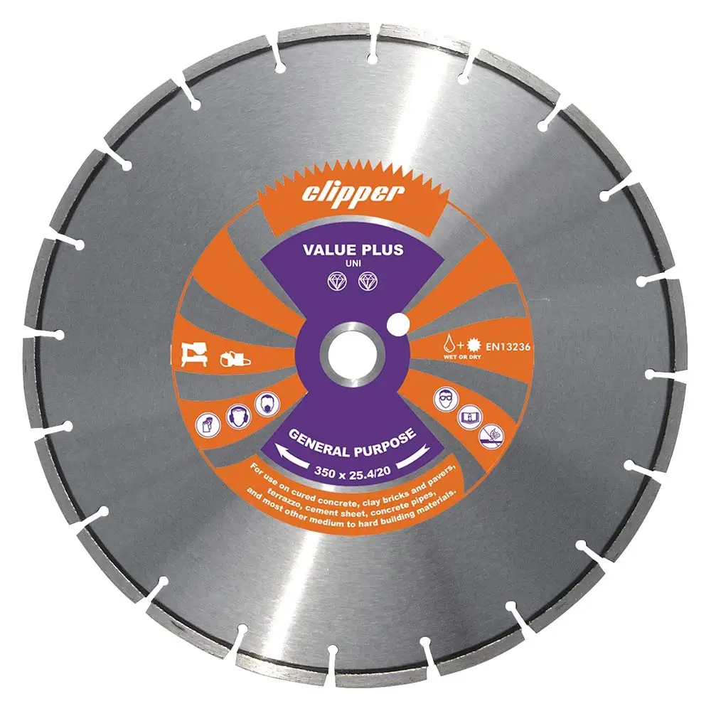 CLIPPER 350mm Segmented Diamond Blade for General Purpose Cutting 70184624288
