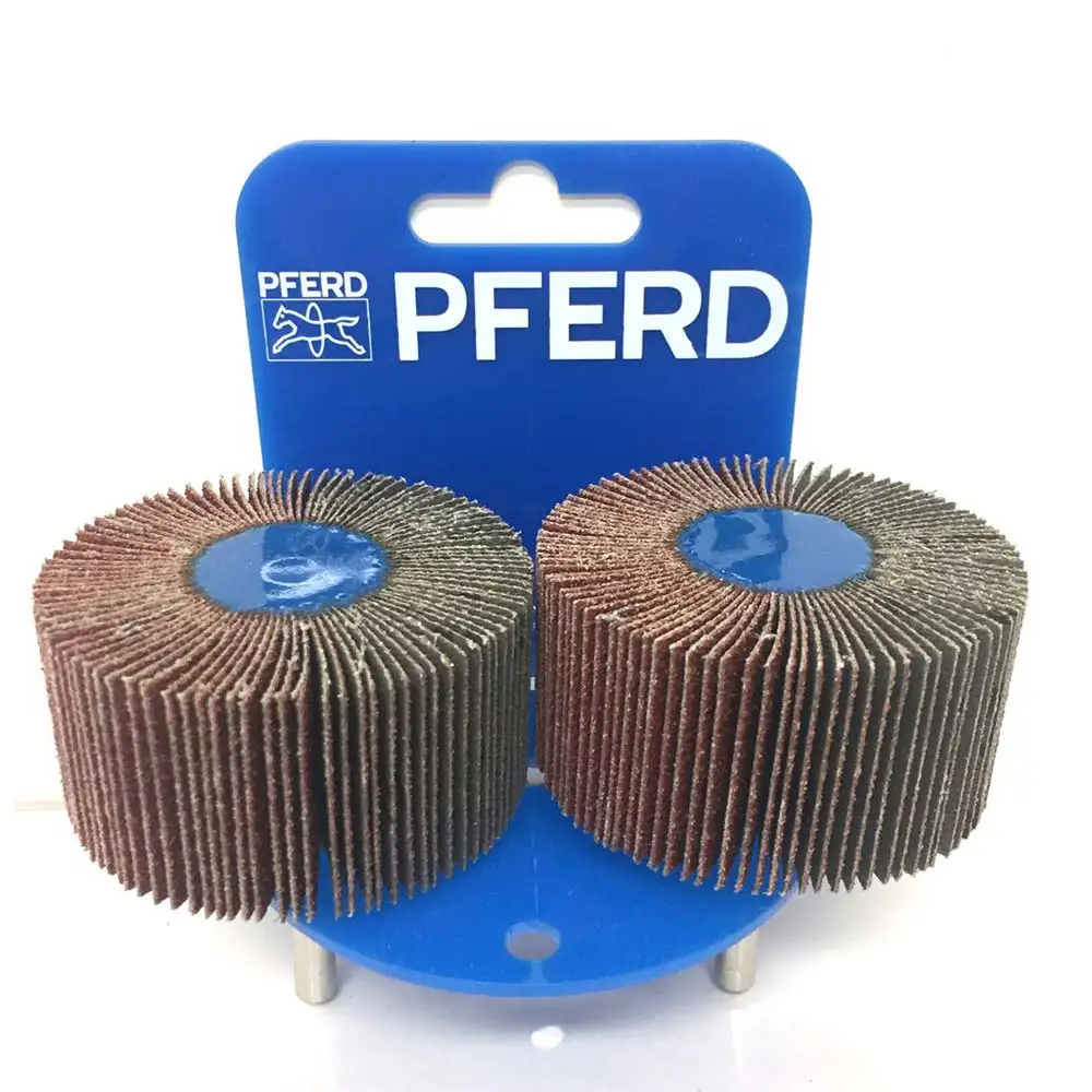 PFERD 60 x 30mm 60-Grit Mounted Flap Wheel - 2 Piece