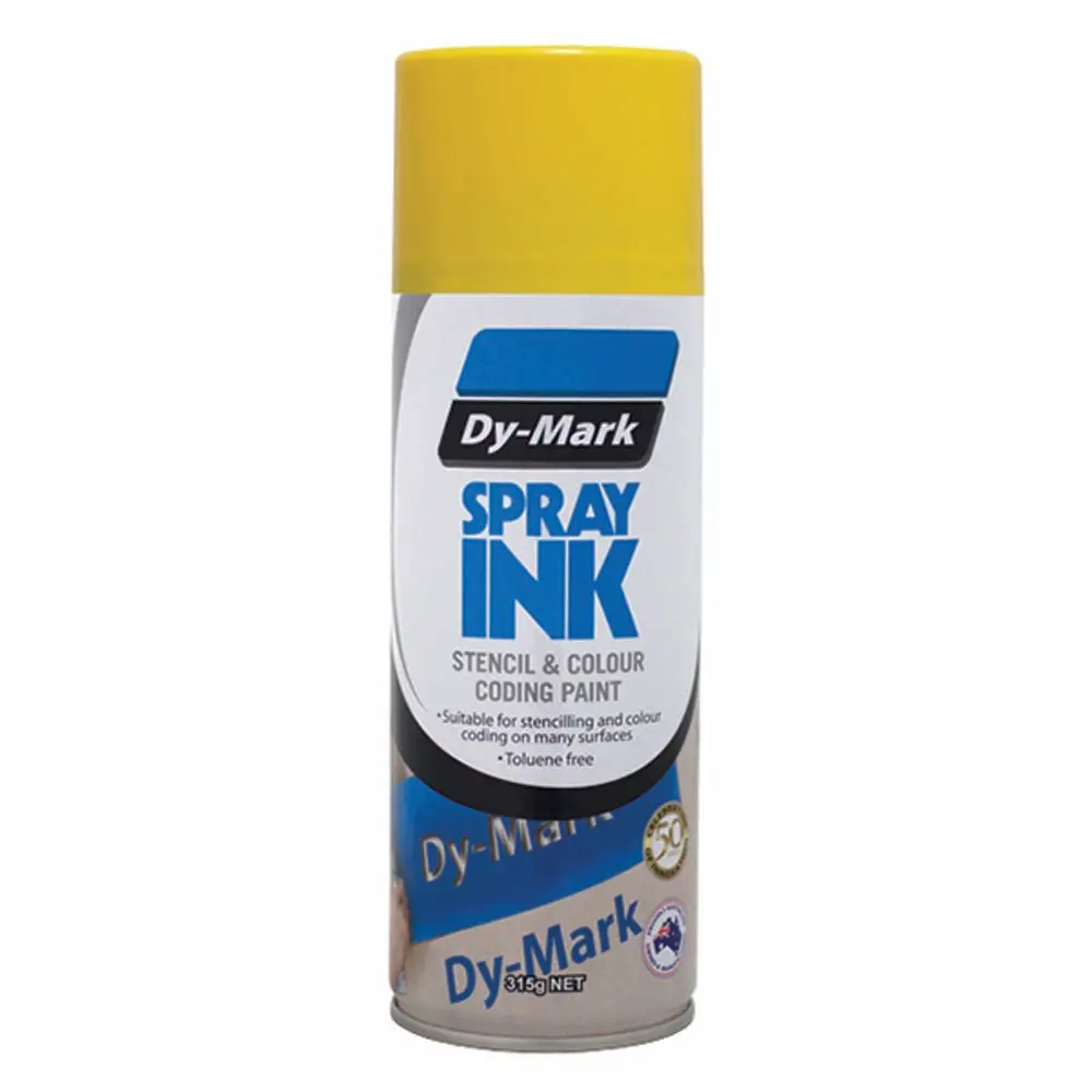DYMARK 315g Spray Ink Yellow Stencil & Colour Coding Paint 39013505