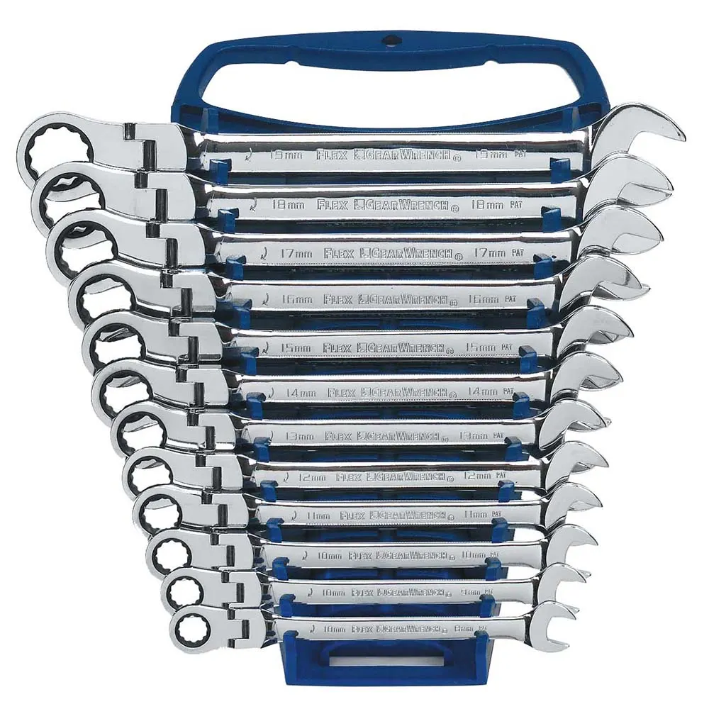 GEARWRENCH 8-19mm R/OE Met Ratcheting Flex Spanner Set 12pc 9901D